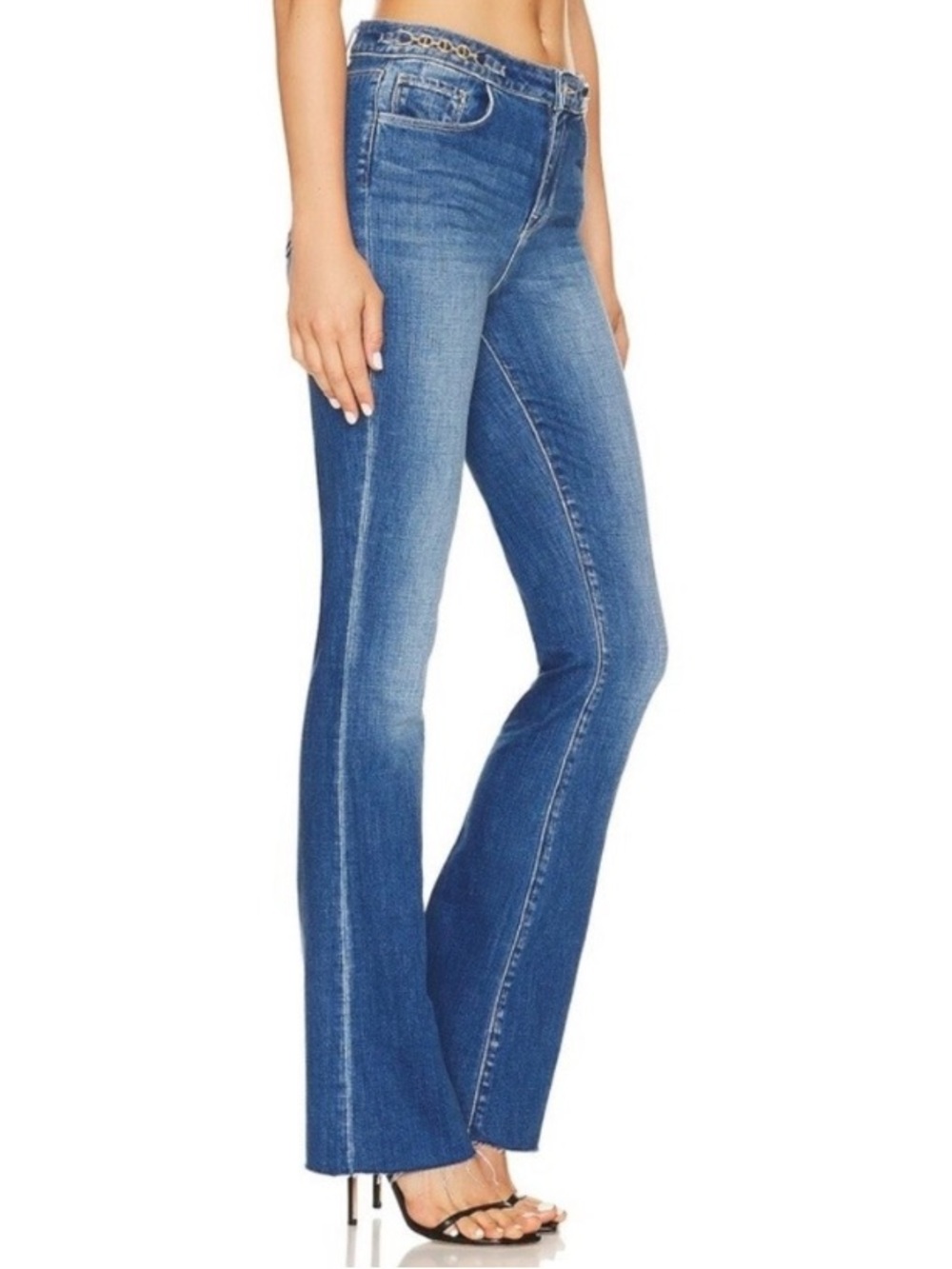 L’Agence Ruth High Rise Straight Jeans 28 Chain - Picture 4 of 6